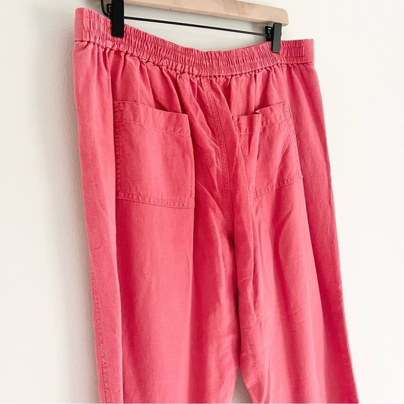 J. Crew Linen Tie Waist Seaside Pants in Pink Women’s Size Medium - Picture 8 of 10